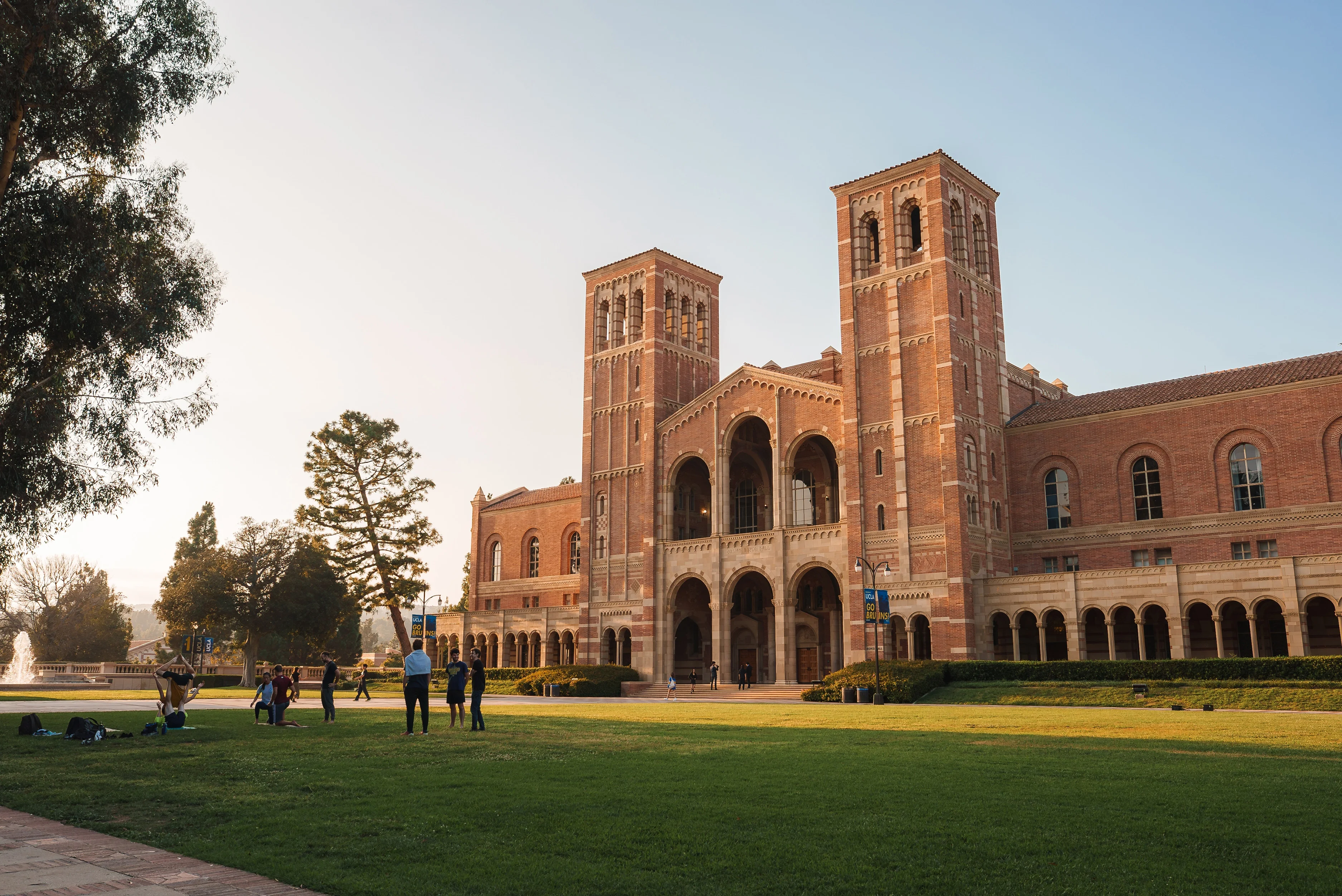 UCLA, Los Angeles, USA. May 6, 2024. UCLA Bruin Bear on the University of California, Los Angeles, campus. Beautiful view of the life in university.